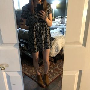 Black & White Floral Forever 21 Dress